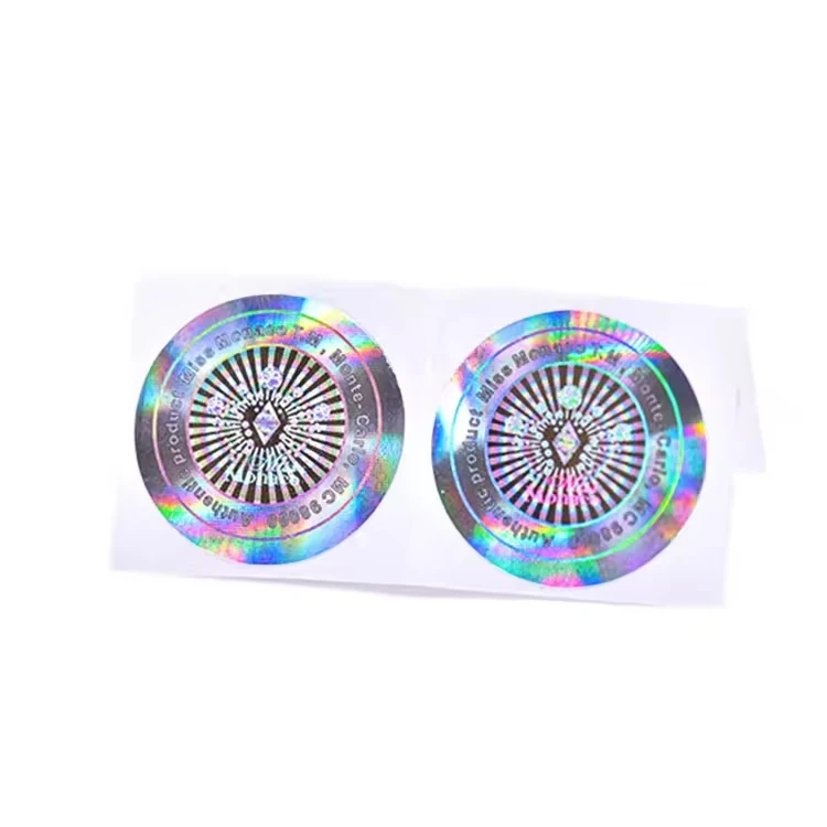Silver Round Logo Labels: custom label design reference H03