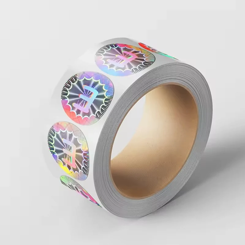 Silver Logo Label Rolls: custom label design reference H05