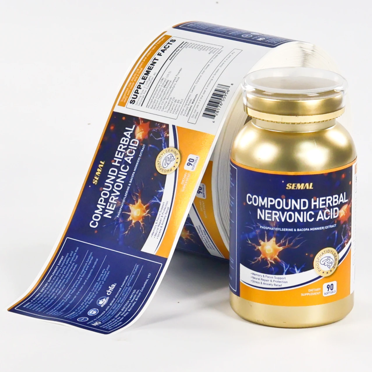 Navy Information Bottle Labels: custom label design reference S09