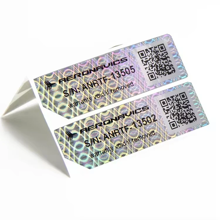 QR & Serial Holograms: custom label design reference H07