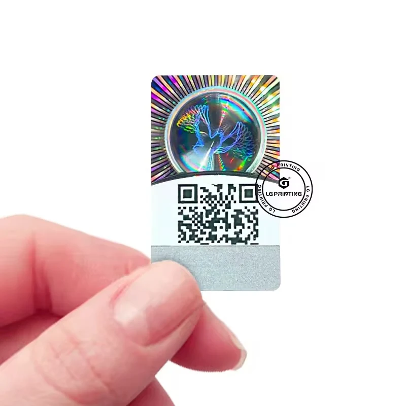 Compact Holographic Seals: custom label design reference H08