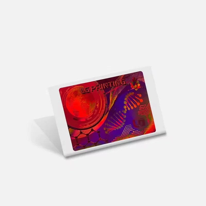 Red-Tone Graphic Holograms: custom label design reference H15