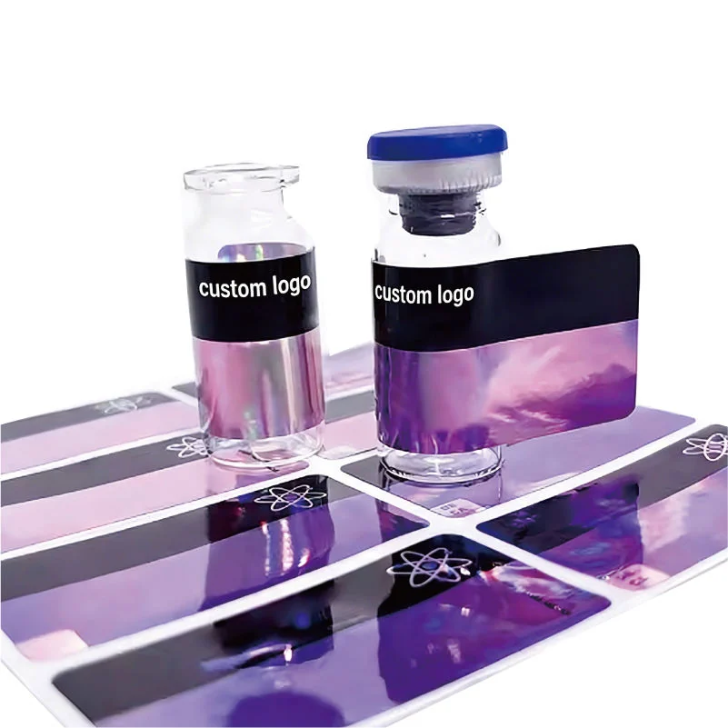 Purple Gradient Vial Labels: custom label design reference P10