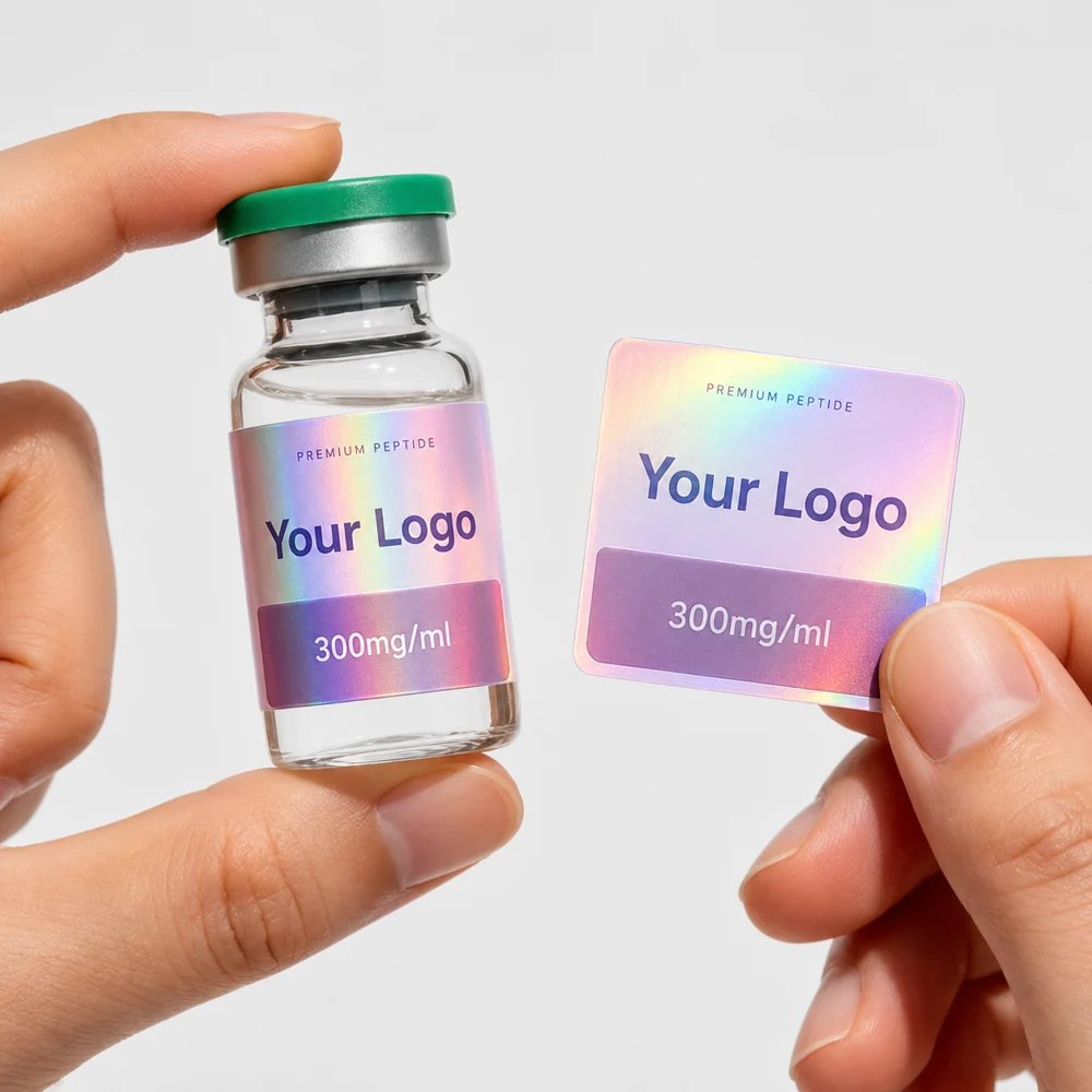 Pastel Optical Vial Labels: custom label design reference P11