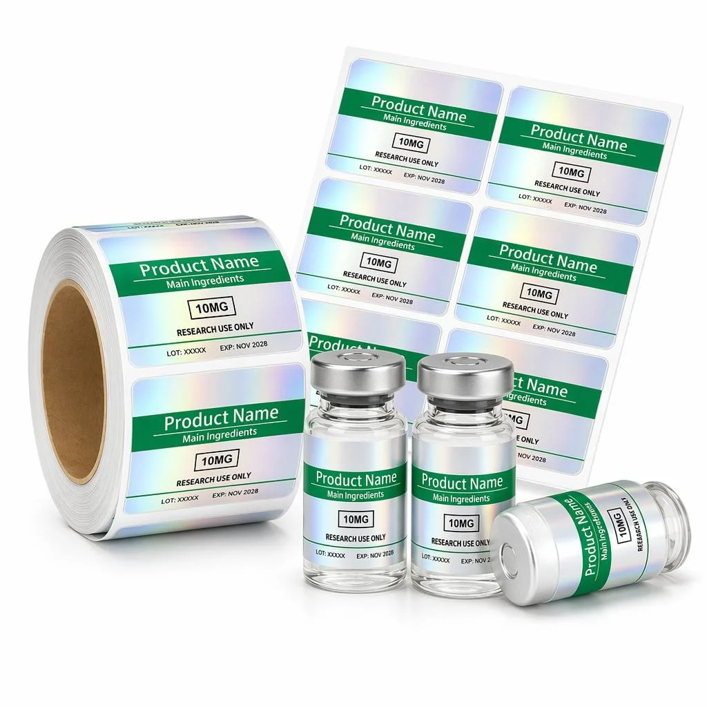 RP Labels peptide vial labels