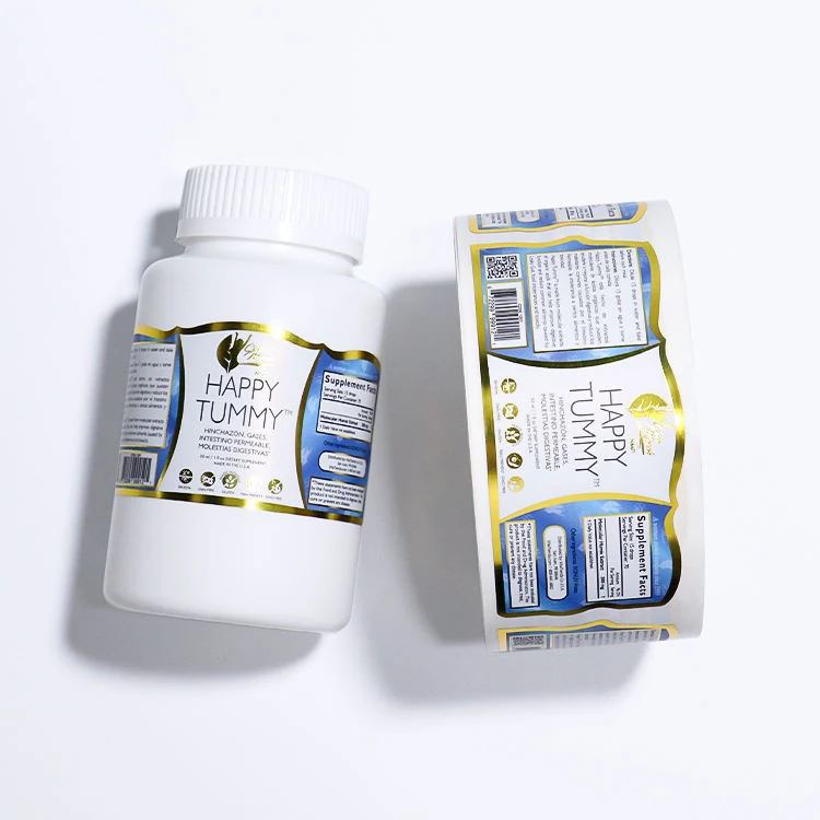 Blue & Yellow Wrap Labels: custom label design reference S11